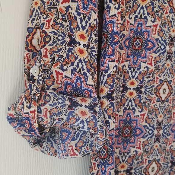 3/22!!! Gypsies and Moondust Patterned Blouse - Picture 3 of 5